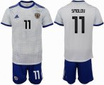 2018 World Cup Russia team #11 SMOLOV whtie blue soccer jersey away