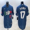 Los Angeles Dodgers #17 Shohei Ohtani Nike blue throwback baseball Jersey -BD 11