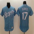 2016 Kansas City Royals #17 Wade Davis skyblue Flexbase Authentic Collection Jersey