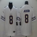 Baltimore Ravens #8 Lamar Jackson white Color Rush Limited Jersey with Sleeve label