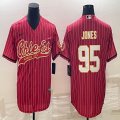 Nike Kansas City Chiefs #95 Chris Jones red baseball jerseys Joint name-BD 01