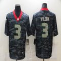 Nike Seattle Seahawks #3 Russell Wilson black camo Color Rush Limited Jersey-BD