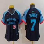 Youth National #7 League Trea Turner Nike Navy 2024 MLB All-Star Game Limited Player Jersey 02