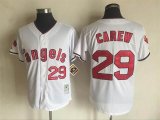 Anaheim Angels #29 Rod Carew throwback white MLB baseball Jerseys