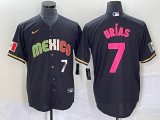 2023 World Cup Mexico #7 Julio Urias black majestic baseball jerseys 201