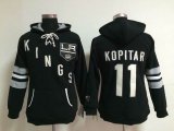 Women Los Angeles Kings 11# Anze Kopitar black NHL Hooded Sweatshirt