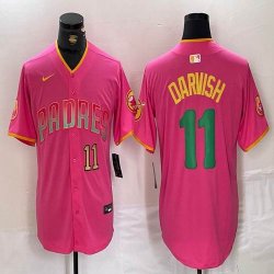 Nike San Diego Padres #11 Yu Darvish pink majestic mlb Jerseys 02