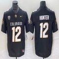 Colorado Buffaloes #12 Travis Hunter Black Stitched Football Jersey BD 03