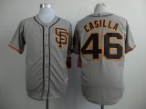 San Francisco Giants #46 Santiago Casilla gray MLB baseball Jerseys