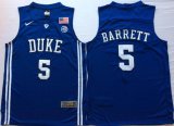 Duke Blue Devils #5 Barrett V Neck blue College Basketball Jersey - PNS