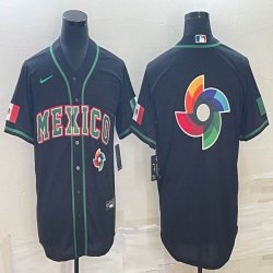 2023 World Cup Mexico blank black new majestic MLB baseball Jerseys-BD 02