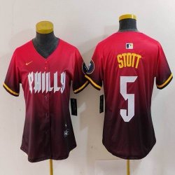 Women Nike Philadelphia Phillies #5 Bryson Stott red majestic baseball jerseys city version