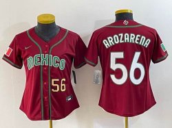 Youth 2023 World Cup Mexico #56 Randy Arozarena red majestic baseball jerseys 06