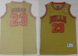 Chicago Bulls #23 Michael Jordan yellow Swingman nba Jersey