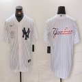 Nike Yankees blank white MLB baseball Jersey -BD 04