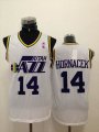 Utah Jazz #14 Jeff Hornacek white nba Jersey