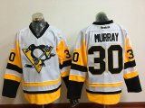 Reebok Pittsburgh Penguins #30 Matt Murray white yellow NHL Jersey