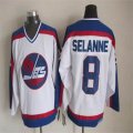 Winnipeg Jets Teemu Selanne #8 white NHL hockey Jerseys