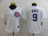 Women Nike Chicago Cubs #9 Javier Baez white majestic baseball Jersey