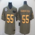 Dallas Cowboys #55 Leighton Vander Esch green gold Nike Olive 2019 Salute to Service Limited Jersey