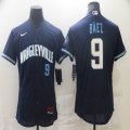 Chicago Cubs #9 Javier Baez Nike Navy 2021 City Connect Authentic Player Jersey