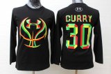 Golden State Warriors #30 Stephen Curry black long sleeves NBA basketball shirts