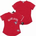 Women Women Toronto Blue Jays blank red majestic baseball jersey