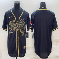 Nike Chicago Bulls blank black baseball jerseys Joint name-BD 01