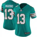 Women Miami Dolphins #13 Dan Marino Nike green Color Rush Limited Jerseys