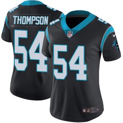 Women Panthers #54 Shaq Thompson black nike Color Rush Limited Jersey