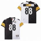 Pittsburgh Steelers #88 Lynn Swann black white splits throwback nfl jerseys