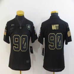 Women Houston Texans Houston Texans #99 J.J. Watt Nike black Salute To Service Limited Jersey-BD