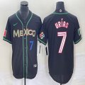 2023 World Cup Mexico #7 Julio Urias black majestic baseball jerseys 151