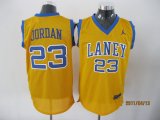 Chicago Bulls jordan jersey 23 yellow basketball jersey