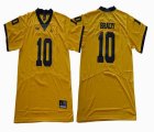 2018 Michigan Wolverines #10 Tom Brady yellow college football jersey