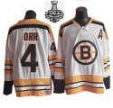 2013 NHL Stanley Cup Boston Bruins 4 Bobby Orr white jersey