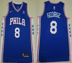 Nike Philadelphia 76ers #8 Paul George Blue basketball jerseys