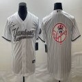 Nike New York Yankees blank white majestic baseball jerseys big logo -BD 04