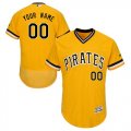 Custom Pittsburgh Pirates yellow Flexbase Authentic Collection Jersey