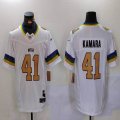 New Saints #41 Alvin Kamara white fashion Nike Vapor F.U.S.E. Limited Jersey