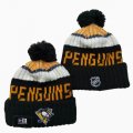 2024 Pittsburgh Penguins black white yellow NHL Sports Cuffed Knit Hats