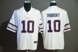 Nike Chicago Bears #10 Mitchell Trubisky white Color Rush Limited Jersey with Sleeve label