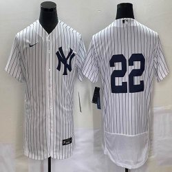 Nike New York Yankees #22 Jacoby Ellsbury white Flexbase Authentic Collection Jersey-BD