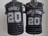 Adidas San Antonio Spurs #20 Manu Ginobili Grey Strip NBA Jerseys