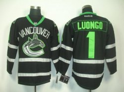 nhl Vancouver Canucks 1 LUONGO Black Jerseys