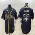 Nike Oakland Raiders #28 Josh Jacobs black baseball jerseys Joint name-BD