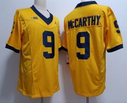 Michigan Wolverines #9 J.J. McCarthy Yellow College NCAA Jersey 03