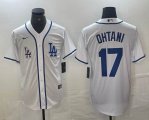 Nike Los Angeles Dodgers #17 Shohei Ohtani white MLB baseball Jersey Joint name -BD 01