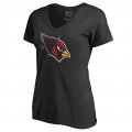 Women's Arizona Cardinals NFL Pro Line by Fanatics Branded Black X-Ray Slim Fit V-Neck T-Shirt