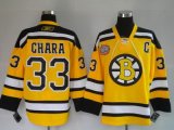 Boston Bruins 33# Chara Yellow NHL hockey jerseys